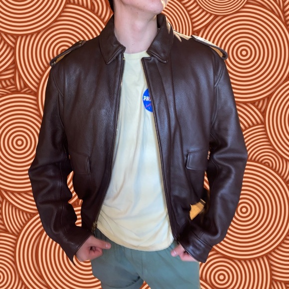 Vintage 100% Leather Jacket L - Picture 1 of 3